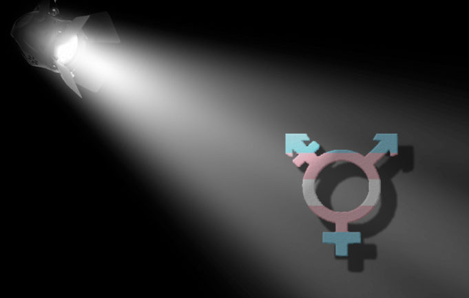 Spotlight revealing a transgender symbol - The fight for equality in the face of oppression and how the transgender rights movement just got a lot larger. - The Weekly Rant with Mila Madison